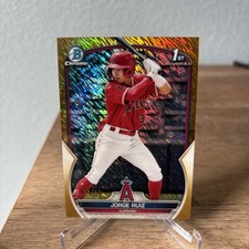 2023 Bowman Chrome Jorge Ruiz #BCP-123 Gold Shimmer #’d /50 Angels 1st RC