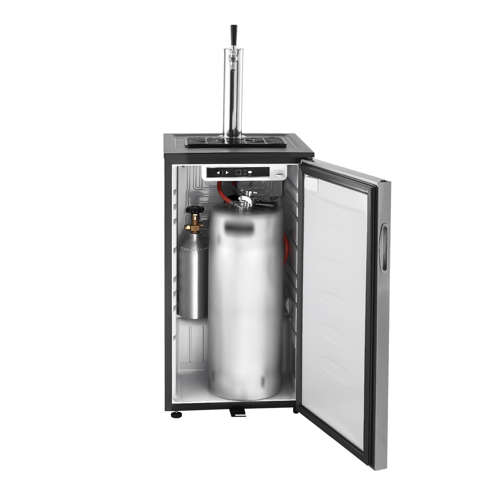 VEVOR Beer Kegerator with CO2 Tank Single-Tap Beer Dispenser 92L Refrigerator
