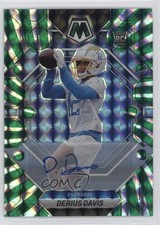 2023 Panini Mosaic Rookies Green Swirl Prizm 13/15 Derius Davis #311 Auto 0xh3