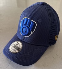 New Era Child-Youth Milwaukee Brewers 39THIRTY Stretch Mesh Cap NEW