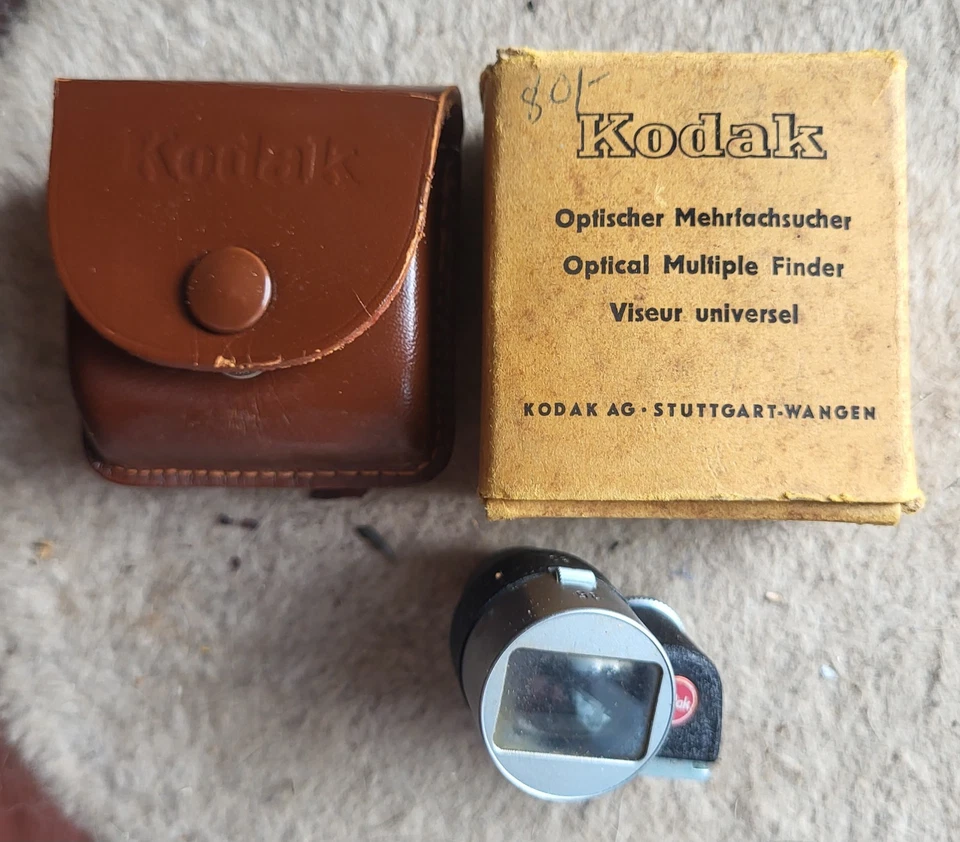 Localizador óptico Kodak Shoe Mount 35mm/80mm visor, caixa, Alemanha - Imagem 2 de 4