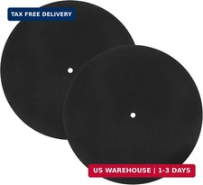 Record Player Mat 2 Pcs, 12" Felt Turntable Slipmat, Anti-Static