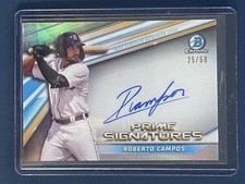 2022 Bowman Chrome Roberto Campos Auto /50 Prime Signatures Tigers
