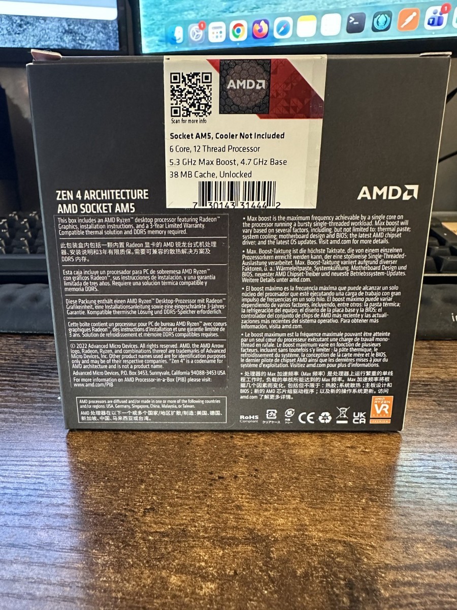 AMD Ryzen 5 7600x Processor (5.3 GHz, 6 Cores, LGA 1718/Socket AM5 AMD Ryzen 5 7600x Processor (5.3 GHz, 6 Cores, LGA 1718/Socket AM5