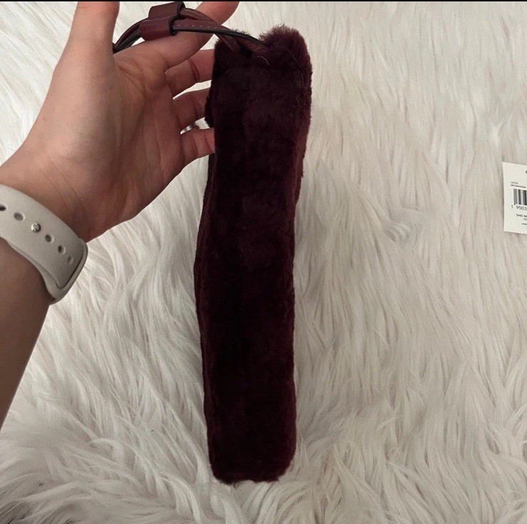 Coach Drawstring Shearling with Leather Crossbody… - image 10