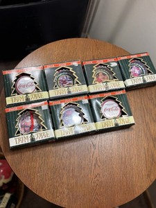 Coca-Cola Trim-A-Tree Collection Ornaments – Lot of 7 – Vintage Christmas A7