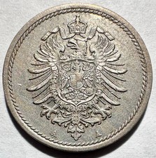 1874-A Germany Empire 5 Pfennig, AU