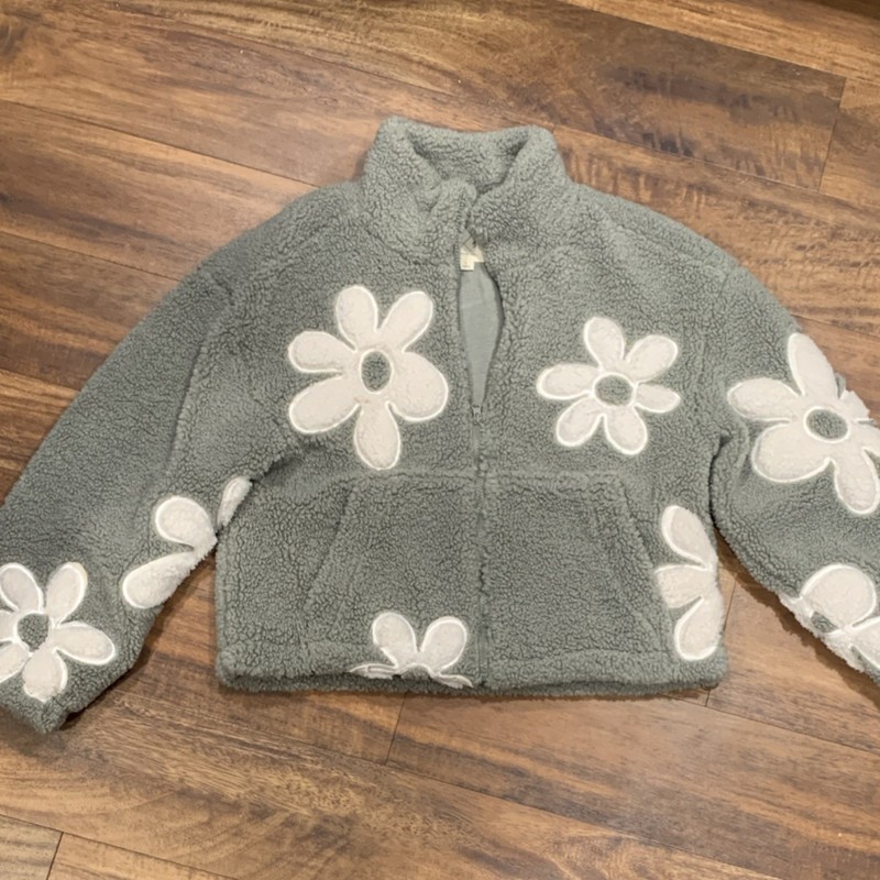 Thread & Supply Floral Jacket L Collared Very Soft Floral Jacket Y2K Winter Coat