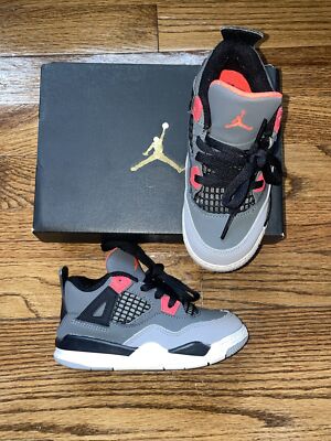 Nike Air Jordan 4 Retro TD 'Infrared' 2022  BQ7670-061  Toddler Size 9C
