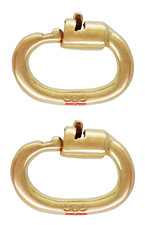 TINY (2) 4.5mm OD 14k Solid Yellow Gold Link Lock Jump Ring Charm Pendant 20ga
