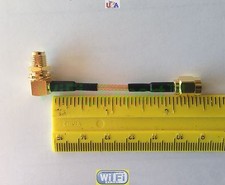 RG316 SMA or RPSMA Female RIGHT ANGLE Bulkhead to SMA or RP MALE FPV WiFI USA