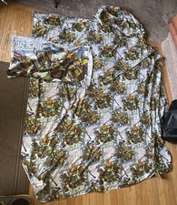 RETRO TMNT Teenage Mutant Ninja Turtles 3 Piece Twin Sheet Set Fabric Pillow