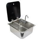Caravan Sink - Rectangular with Lid and Folding Tap 304G SS - Boat - SAW50729