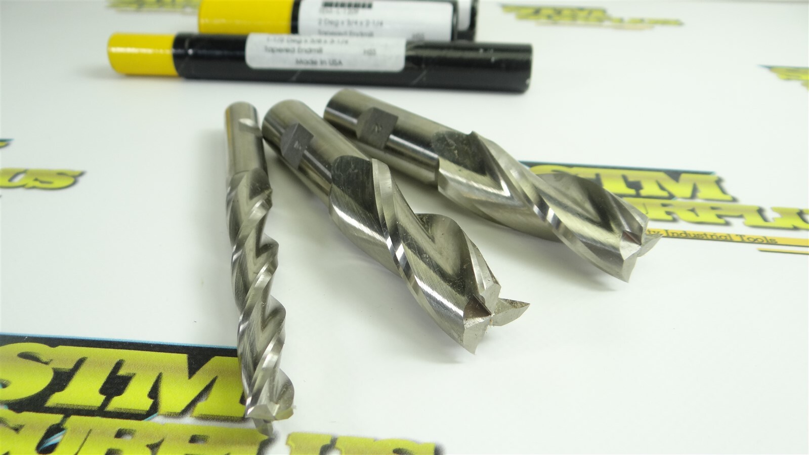 LOT OF 3 NEW! AWARD HSS 3 FLUTE TAPERED END MILLS 11/2° & 2° eBay