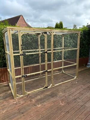 TANALISED Walk in Bird Aviary Rabbit Run Catio 8ft x 6ft H x 3ft COULD ...