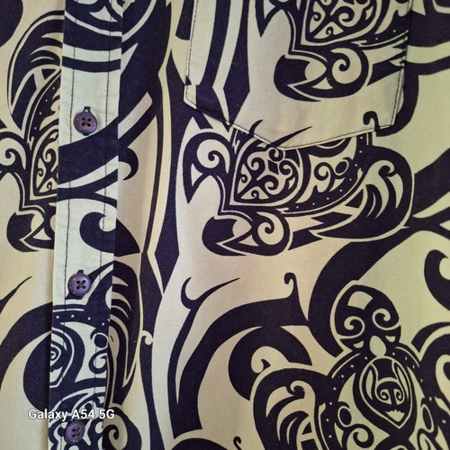 AISOKULA Men's Tribal Turtles Shirt Size XL FIJI- 100% Cotto Free Fast Postage! - Picture 2 of 5