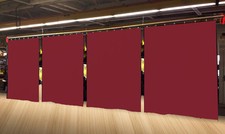 Lot of 4 Economy Burgundy Curtain Panel/Partition 10 H x 4  W, Non-FR