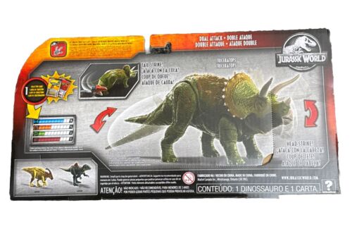 Jurassic World Dino Rivals TRICERATOPS Dual Attack Dinosaurier Mattel Park 2019 - Bild 2 von 3