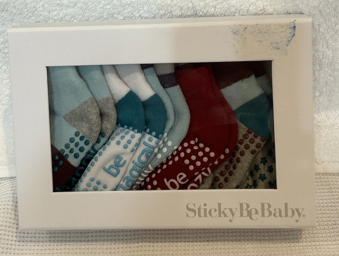 NWOT Sticky Be Baby Non Slip Grip Socks IN BOX 6m-24m, Blue/Maroon/Gray 6 Pair
Opens in a new window