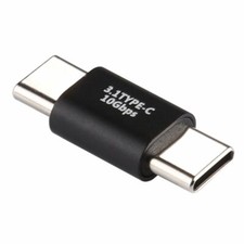 AMZER USB 3.1 SuperSpeed Type C Male to Male Coupler Adapter Connector - Black
