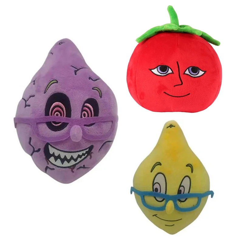 Ms LemonS Mr TomatoS Stuffed Cartoon Figure Plush Toy Plushie Doll