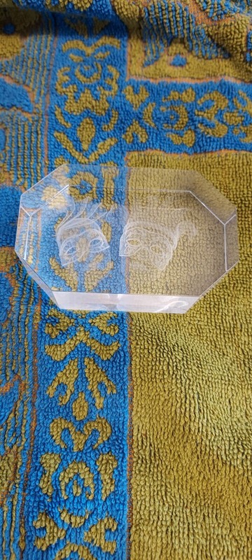 Triumph And Tradegy Paperweight Clear Glass France 3
