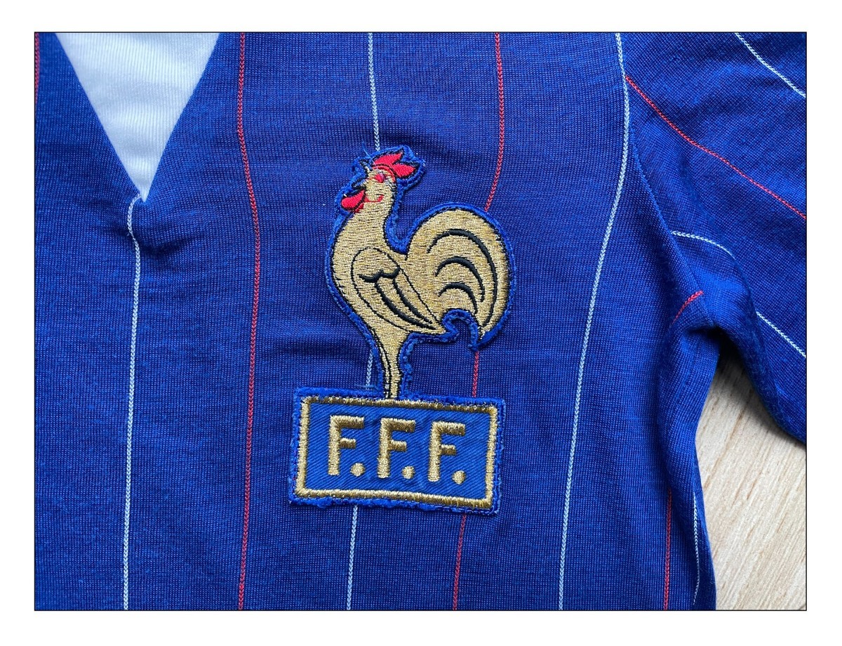 Maillot De Football Rétro France 1982 Platini N°10 - Taille L, Adidas, Occasion, Couleur Bleu