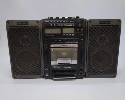 Vintage Boombox Hitachi TRK 9150W FM/MW/SW  Setero Cassette Recorder Player