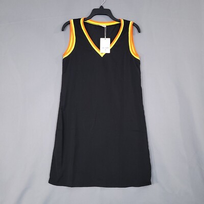 Sam Link Women's Pullover Tank Dress Midi Sleeveless Black Size S