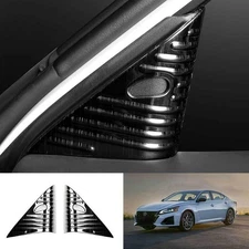For Nissan Altima 19-2022 Black Titanium A Pillar Post Front Triangle Cover Trim