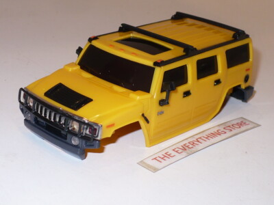HUMMER H2 SLOT CAR PLASTIC BODY 1:32 SCALE NEW YELLOW BLACK FREE SHIP 