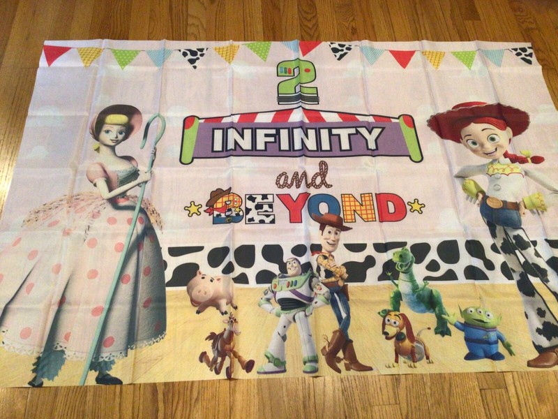 Infinity & Beyond’ Toy Story Party picture Backdrop Banner 3x5,new,room deco F