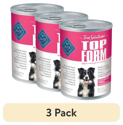(3 pack) Blue Buffalo True Solutions Top Form Active Adult Wet Dog Food, Chicken