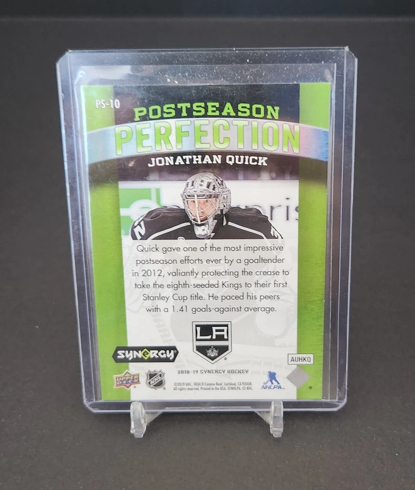 2018-19 Synergy Postseason Perfection Green #PS-10 Jonathan Quick /199 - Image 2 of 3