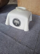 Ancien petit abat jour lustre globe suspension verre opaline motif louis xvi