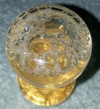 Paperweight the golden source pure 22k gold flakes vintage