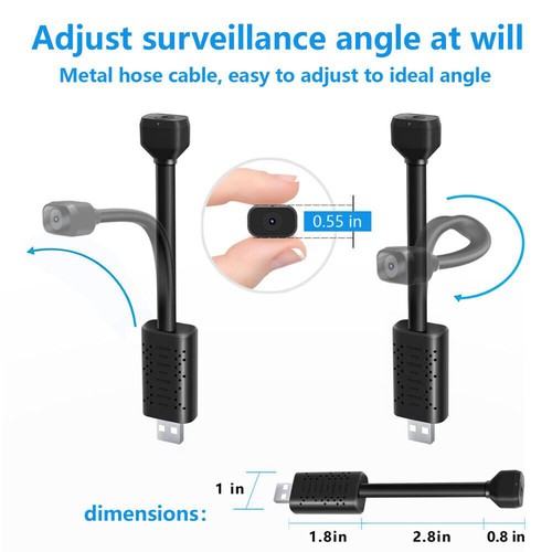 Spy Cam Mini Spia Mini 1080P HD Wireless WiFi IP Camera Micro Camera Led IR - Foto 5 di 9