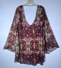 Show Me Your Mumu Women's GABBY Low Back Mini Dress Floral Wild Jewels Size M