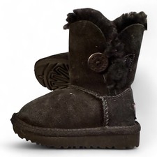 UGG Kids Boot 5991T Bailey Button Chestnut Toddler Boots Size 6 Toddler