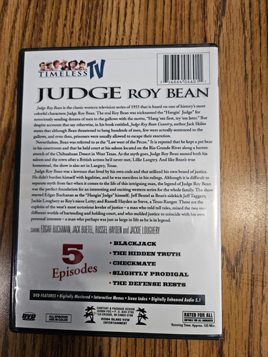 timeless TV JUDGE ROY BEAN edgar buchanan 5 episodes dvd film movie - Picture 2 of 2