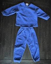 Lands End Kids Boys Girls Unisex Size Small 4 Blue 2 piece Pajama PJ set used