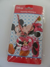 DISNEY NEW SEALED MINNIE MOUSE Valentine's Day Flashing Necklace Love Heart Kids