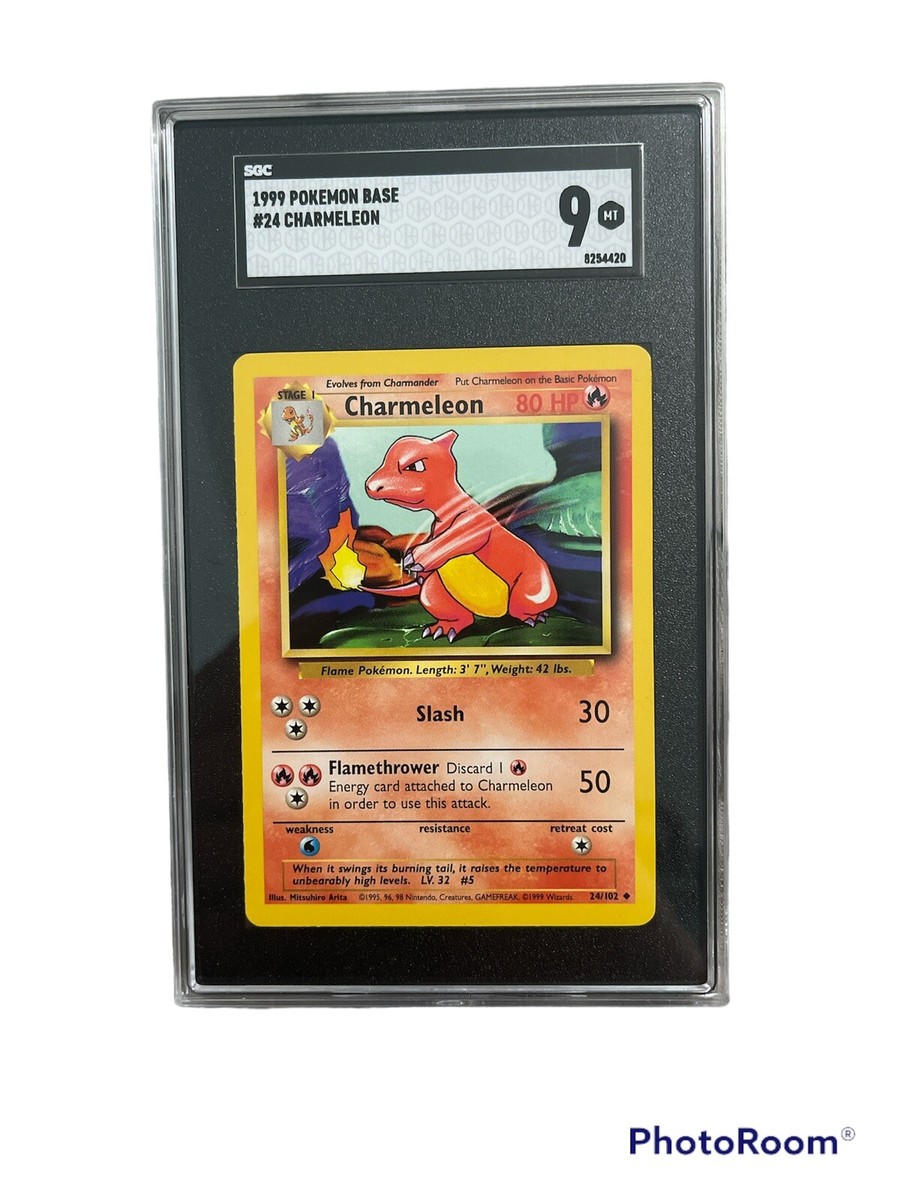 1999 Pokmon Base Charmeleon. WOTC. SGC 9. Fresh New Cert. 24/102.