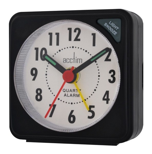 Acctim 25738BB Ingot Quartz Travel Alarm Clock Black for sale online eBay