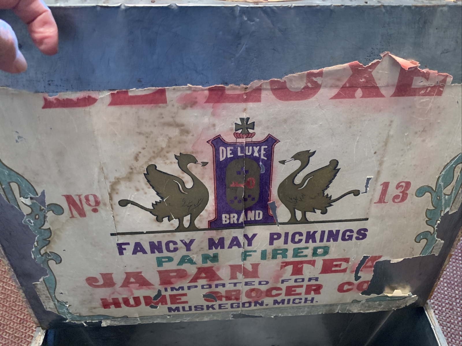 Antique Tea Shipping Box Tin Lined LARGE 18x21x16 RARE! eBay