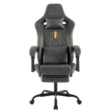 Gaming Chair with Footrest Ergonomic Computer Chair Massage Lumbar Cushion