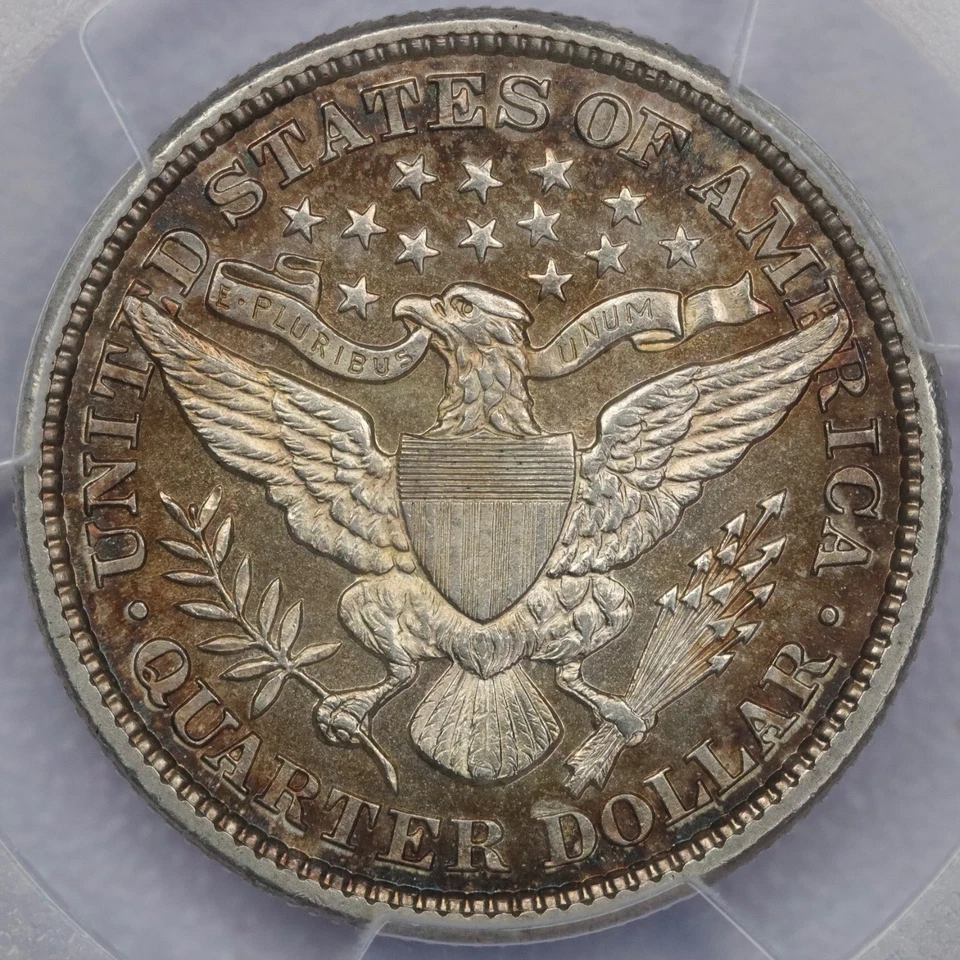 1892 25c Barber Quarter - PCGS UNC Details Cleaned - Image 2 of 4