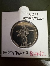 2011 Athletics 50p Olympic Coin in flip – BUNC– Rare Fifty Pence London Games  - Available on eBay