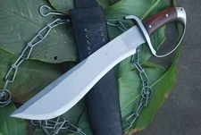 Custom Handmade Carbon Steel D-Guard Bowie Knife Hunting Survival Knife Camping