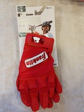 Franklin Natural  II HI-LITE Batting Gloves - Red - Small